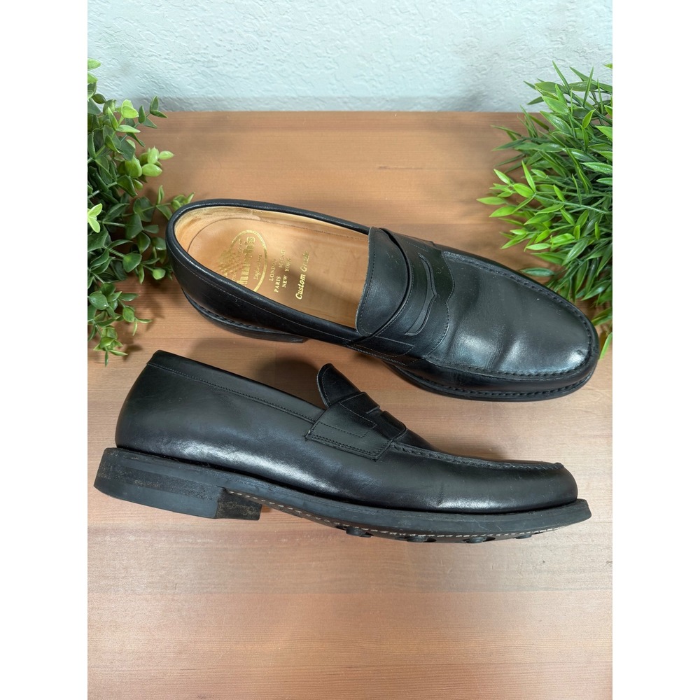 Church's Mens Wesley Black Leather Penny Loafer Shoes Size UK 9 US 10
